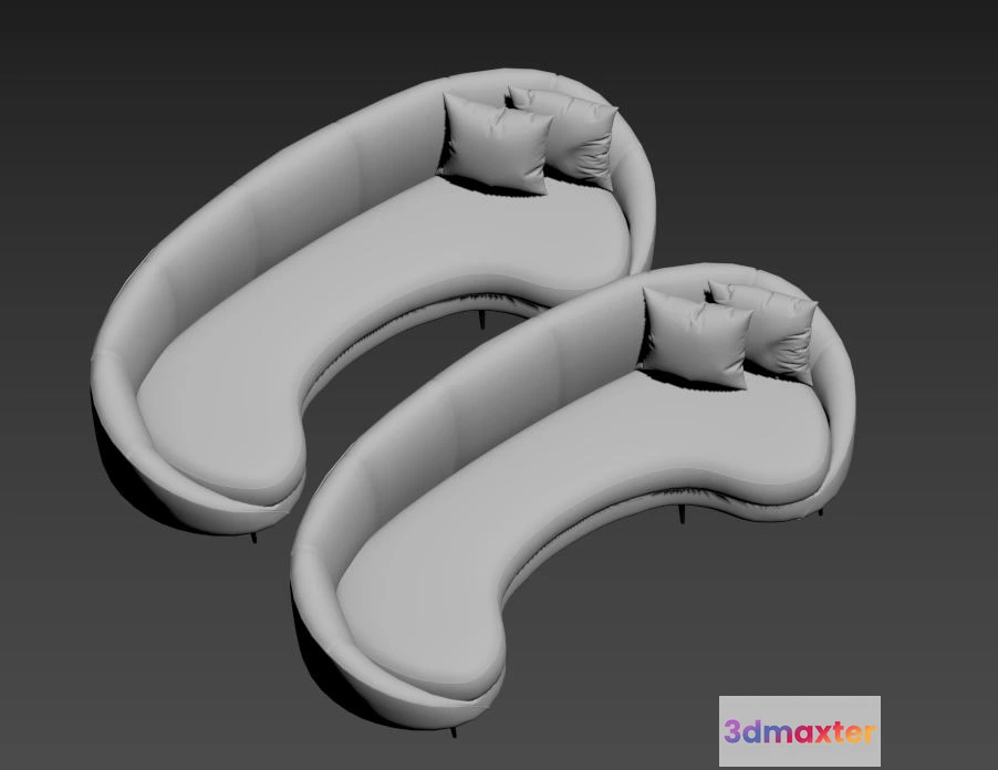 1192612 - SOFA - Feet Curved Sofa eng fady nabil