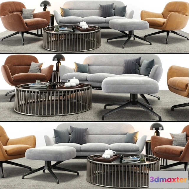 1192680 - SOFA - Minotti Jensen armchair and sofa set