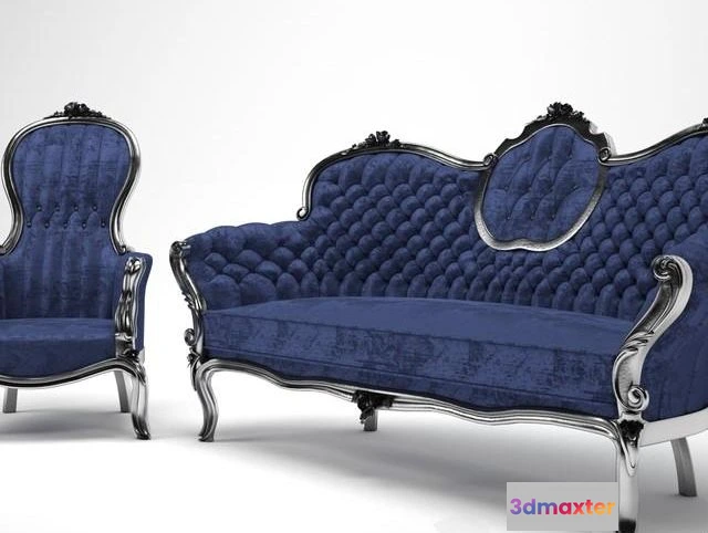 1192866 - SOFA - victorian sofa & chair