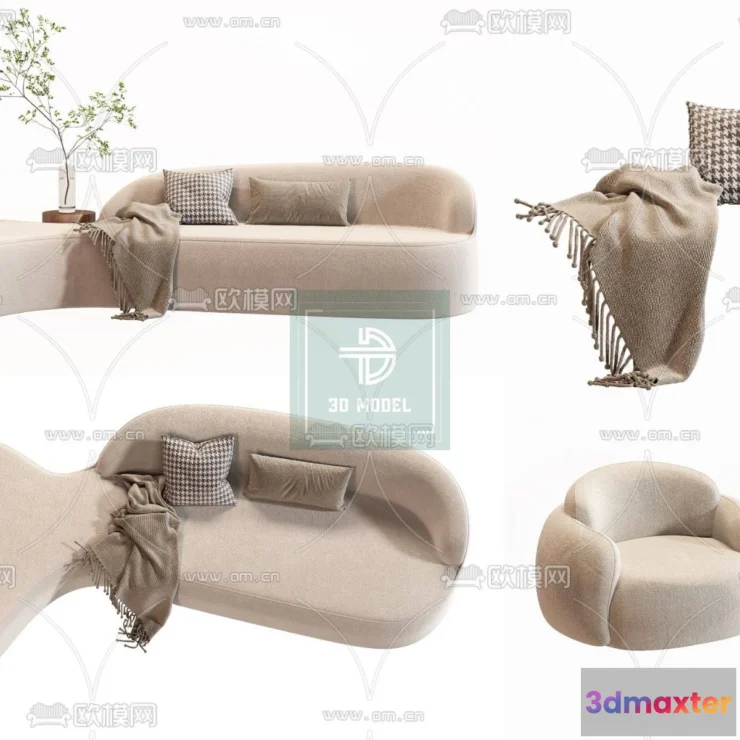 1220300 - Sofa 3D Models - Modern Style - 043