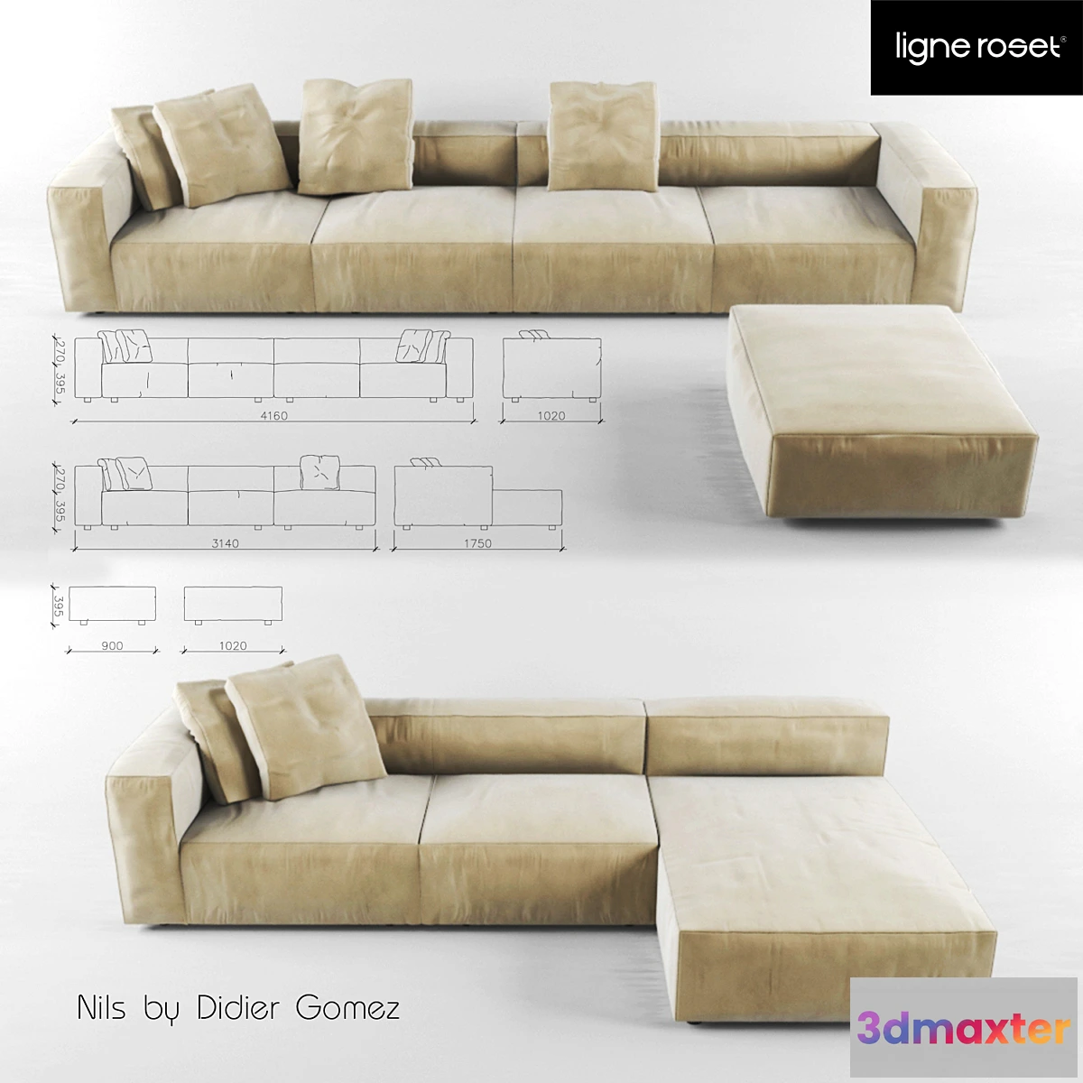 1269001 - PROFI Ligne Roset  Nils 3D Max