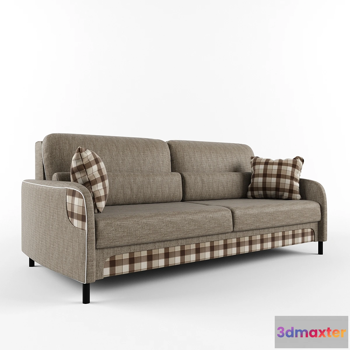 1275638 - sofa with pillows and decorative inserts 3D Max