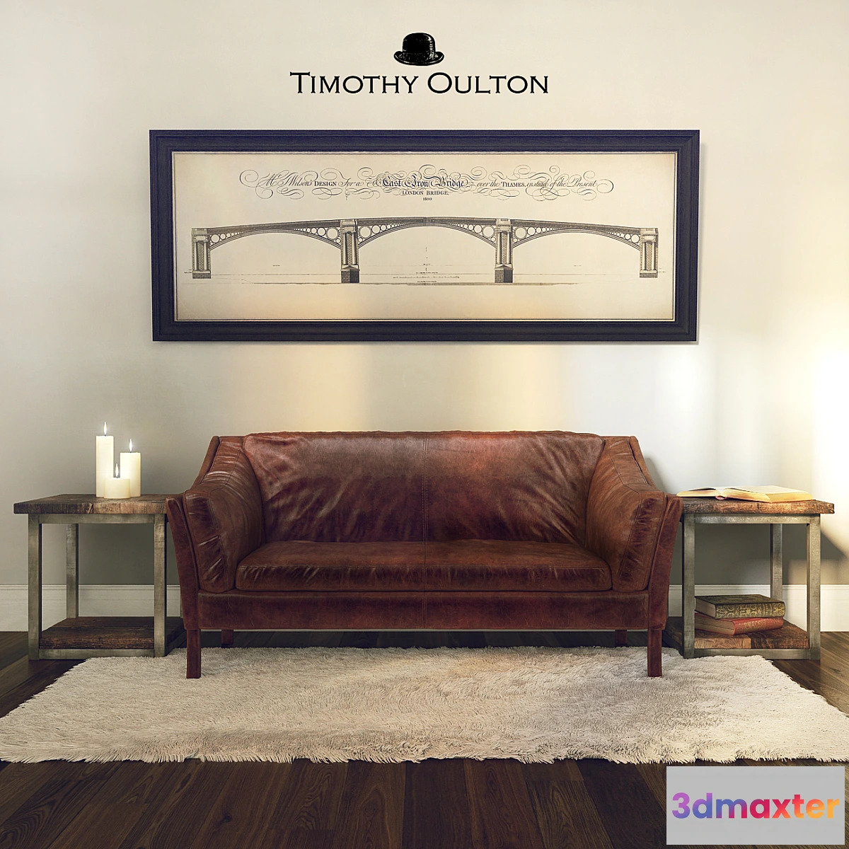 1278898 - Reggio High Back Sofa Timothy Oulton 3D Max