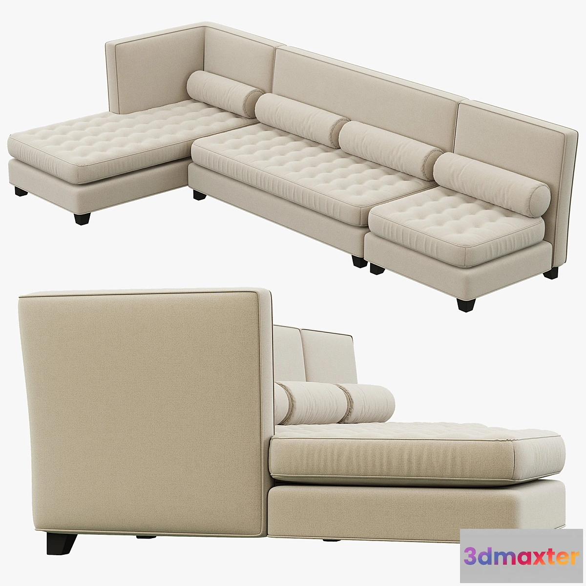 1281628 - RH Teen Rylin Tufted Lounge Set 3D Max