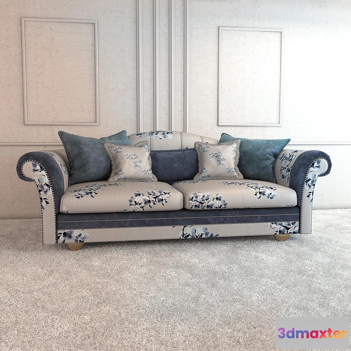 1281752 - Sofa with velvet - No.2 3D Max