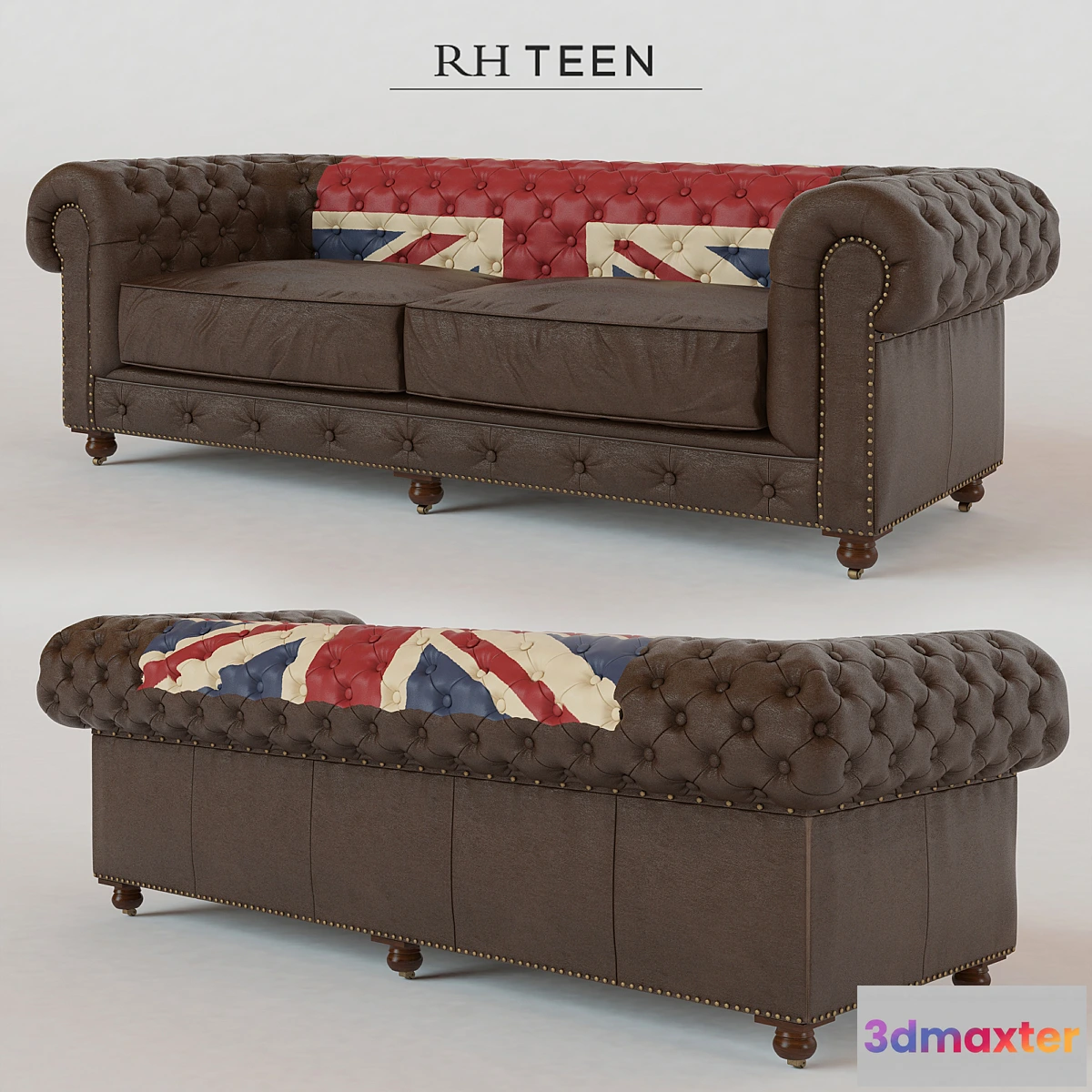 1281788 - 98 “KENSINGTON UNION JACK SOFA - No.2 3D Max