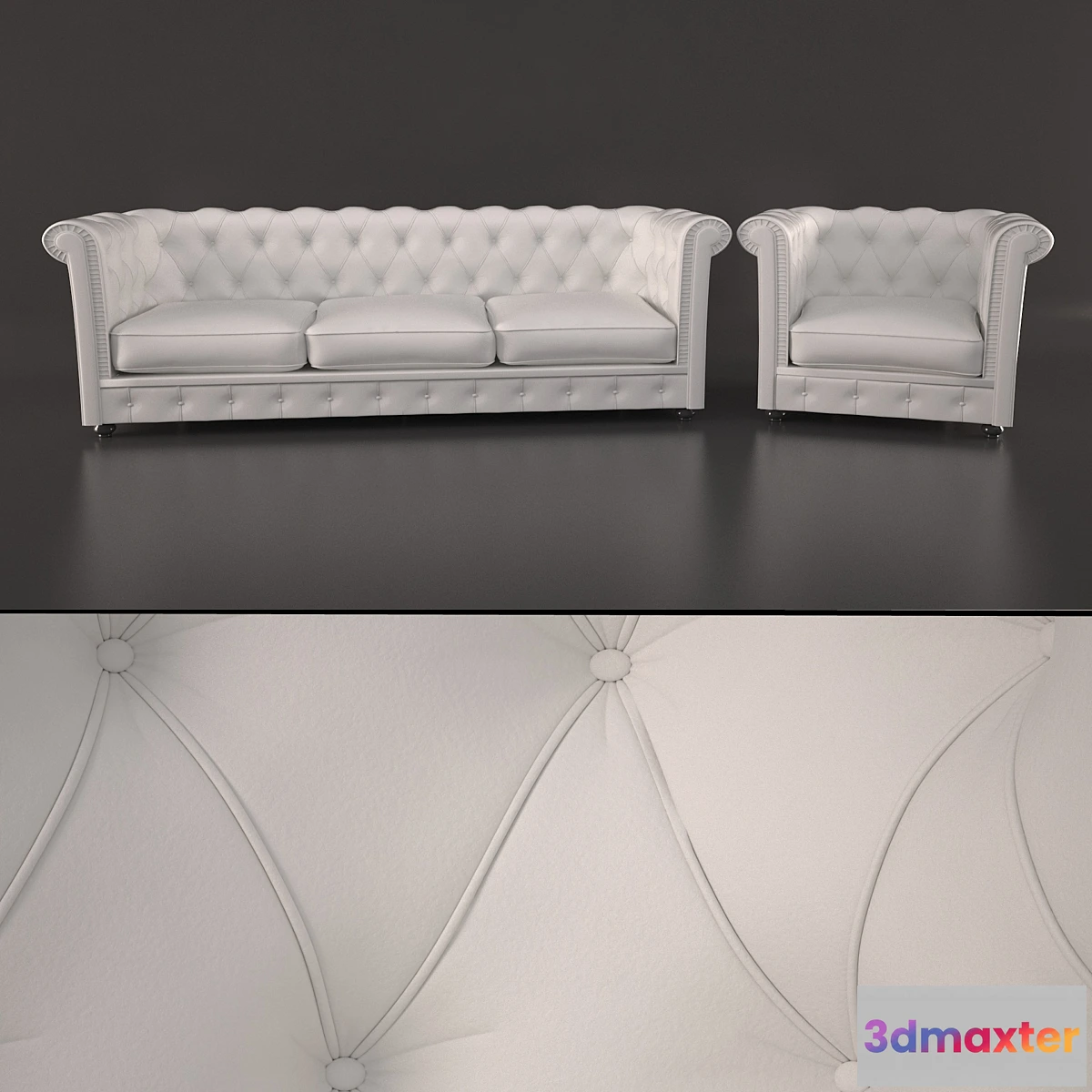 1285856 - Chesterfield sofa by Piero Lissoni 3D Max