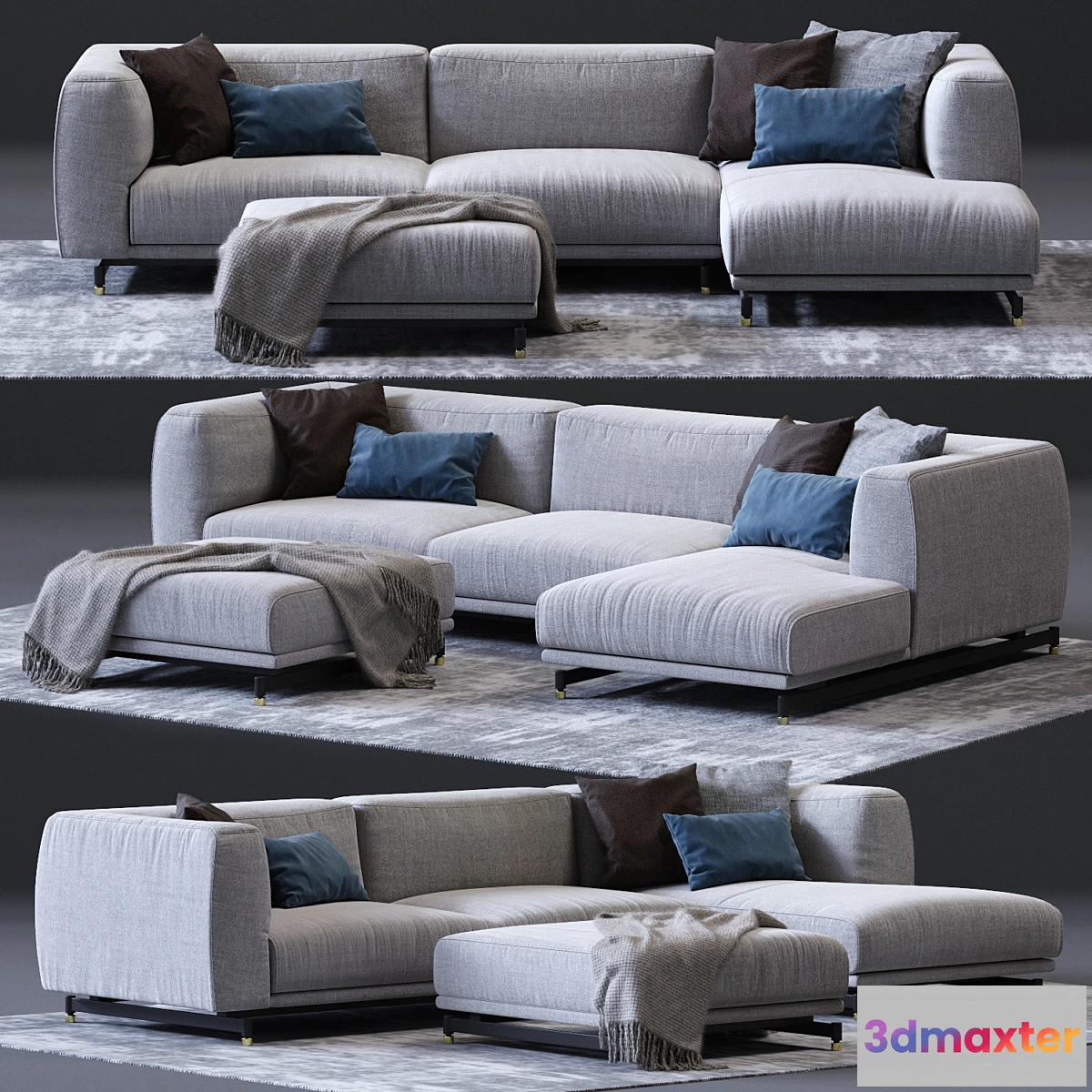 1286216 - DITRE ITALIA St. Germain Corner Sofa 02 3D Max