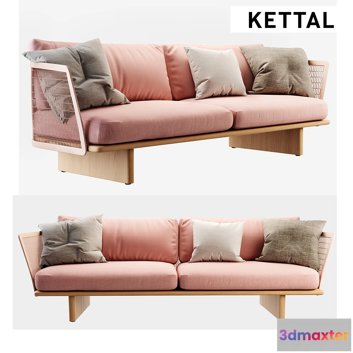 1287690 - KETTAL Mesh 3-Seater sofá 3D Max