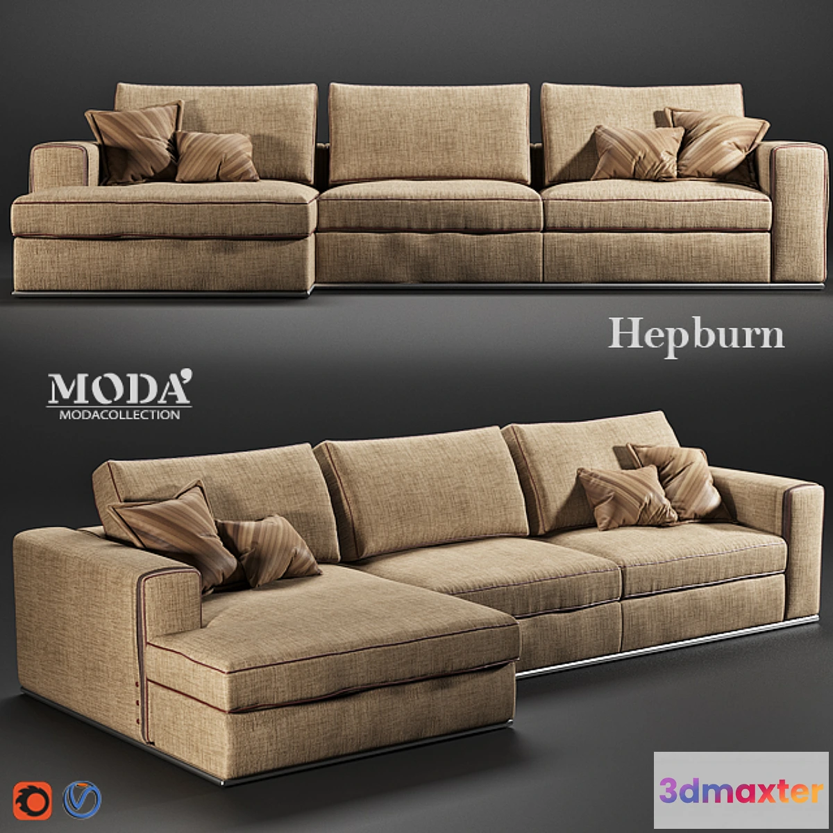 1287882 - MODA Hepburn sofa 3D Max