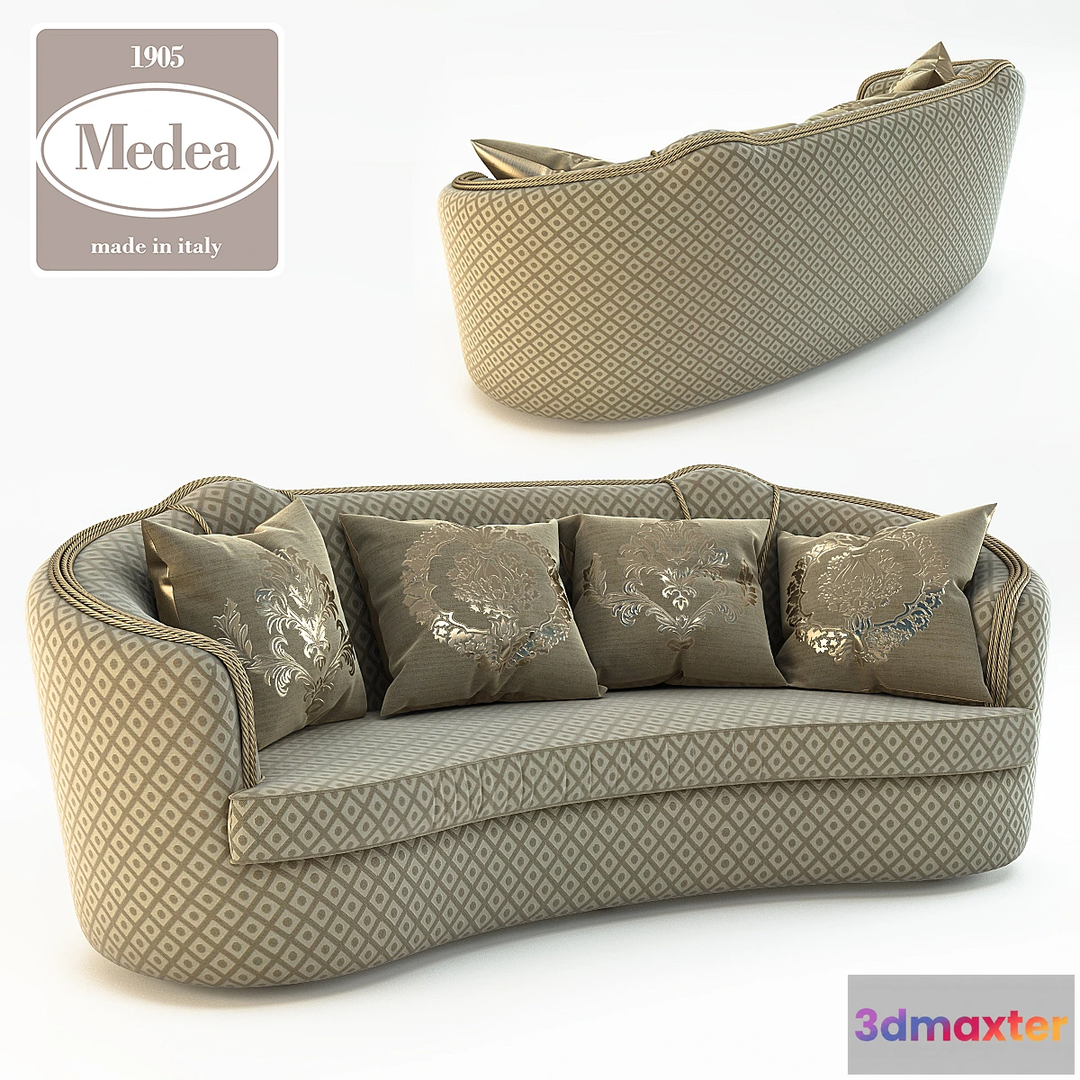 1287944 - Art. 463 Divano (without Capito) 3D Max