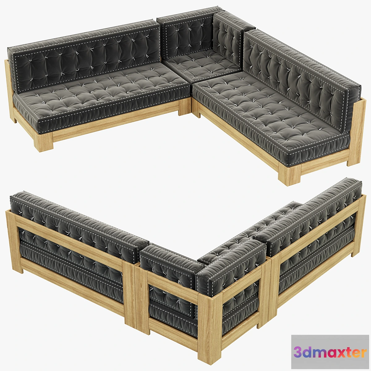 1288596 - RH Teen Callum Corner Sectional Set 3D Max
