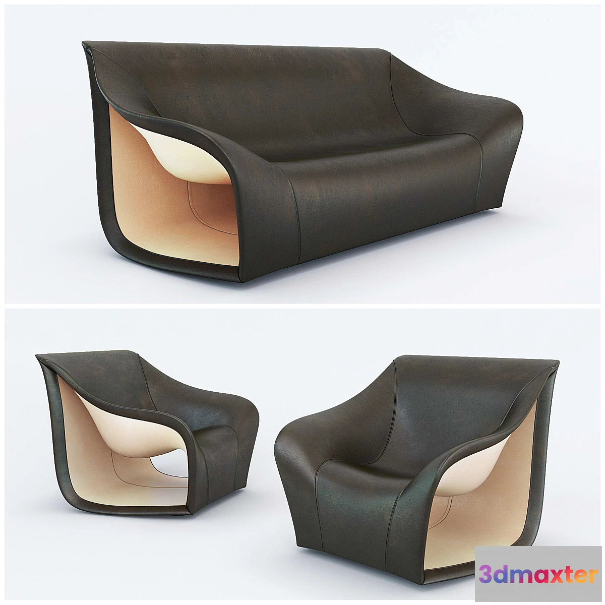 1290763 - Split Sofa and Chair by Alex Hull 3D Max