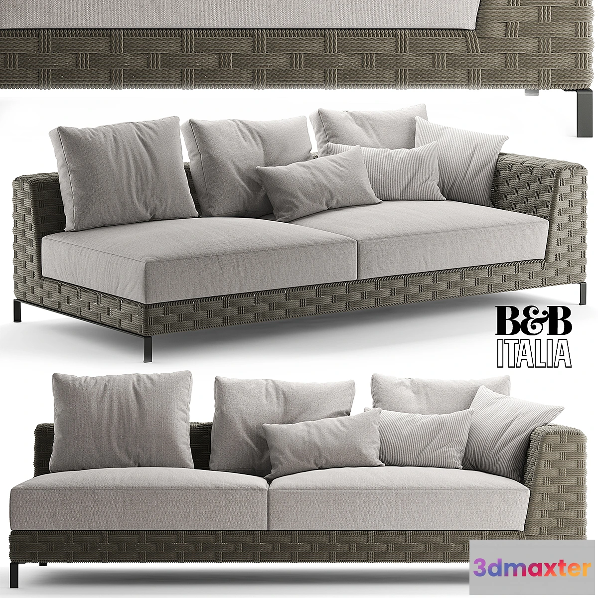 1290861 - Sofa bebitalia Ray Outdoor Natural - No.2 3D Max