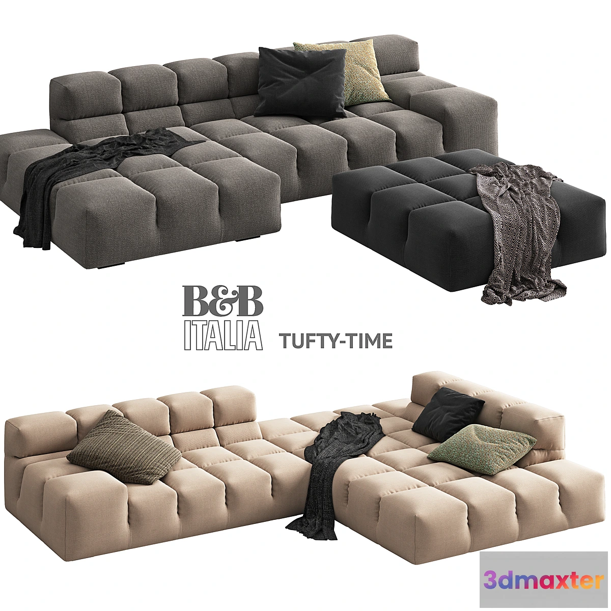 1291309 - B&B Italia TUFTY-TIME 2 sofa 3D Max