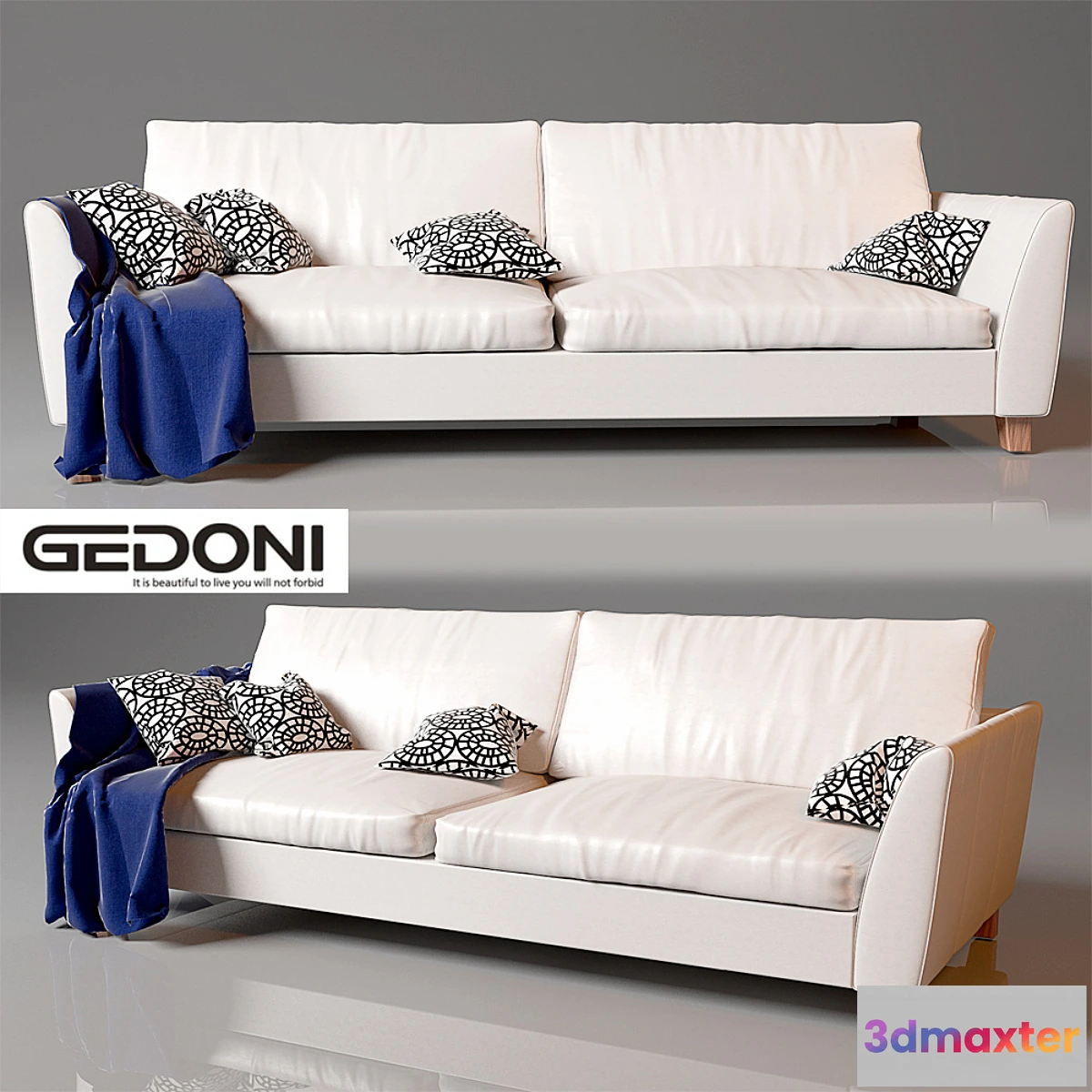 1292063 - GEDONI sofa white 3D Max