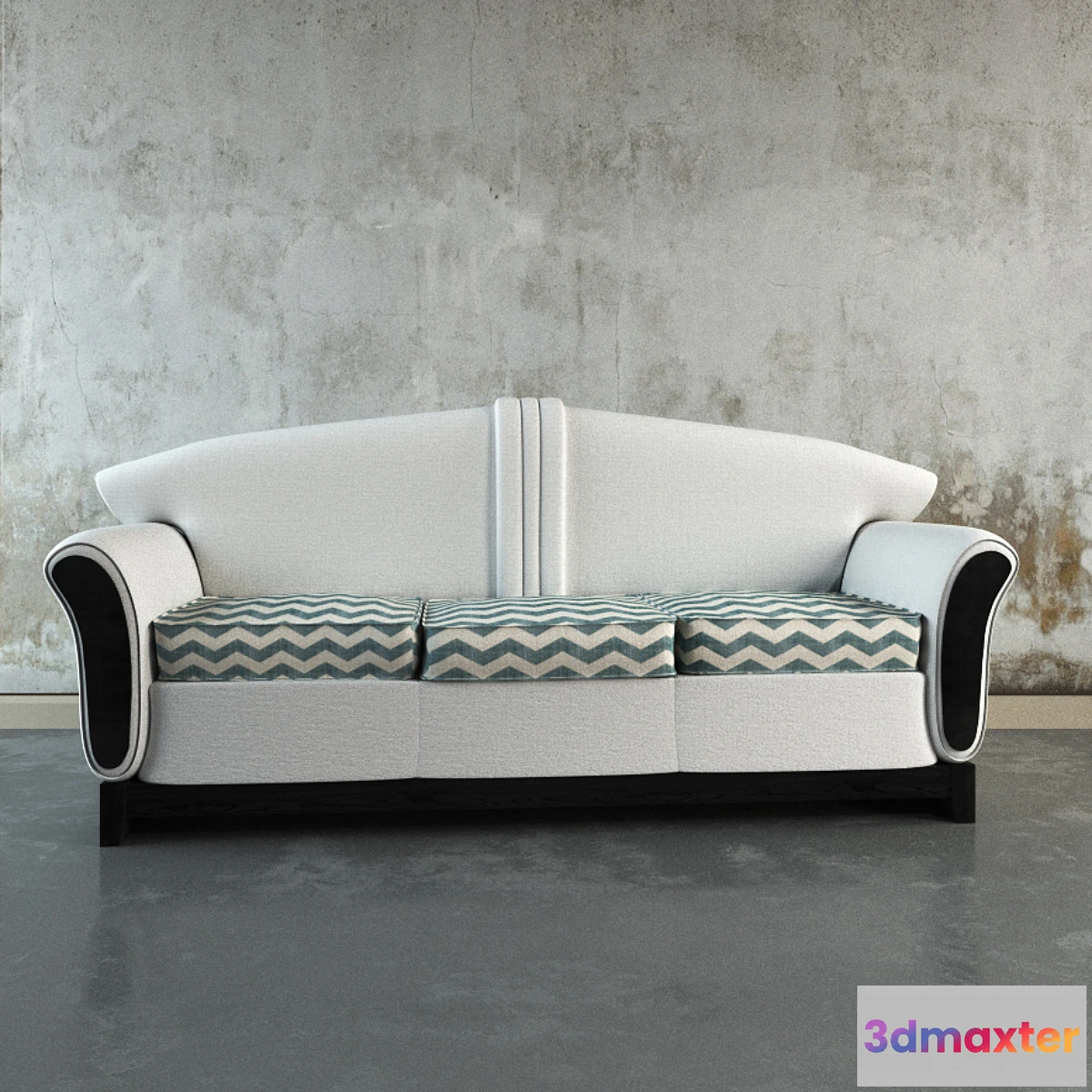 1292147 - Dark wood sofa 3D Max