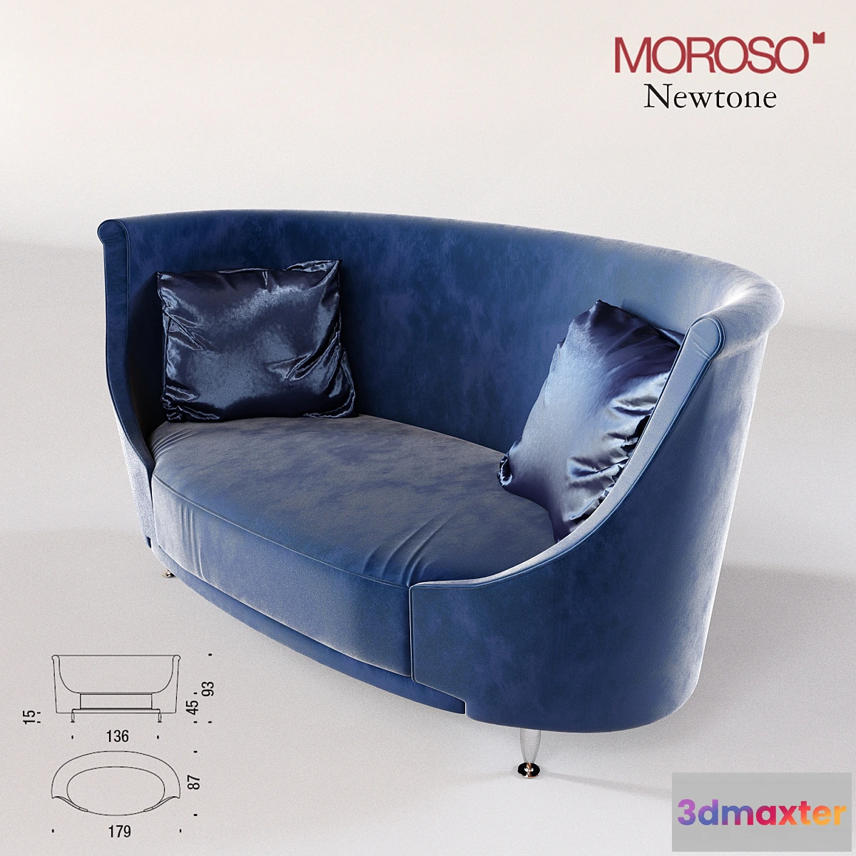 1292219 - Sofa Moroso Newtone (05A) 3D Max