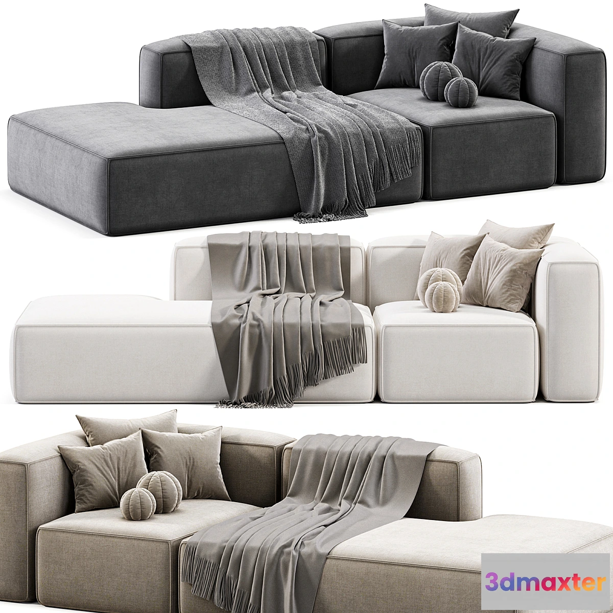 1294076 - Szezlong modulowy Lennon 3D Max