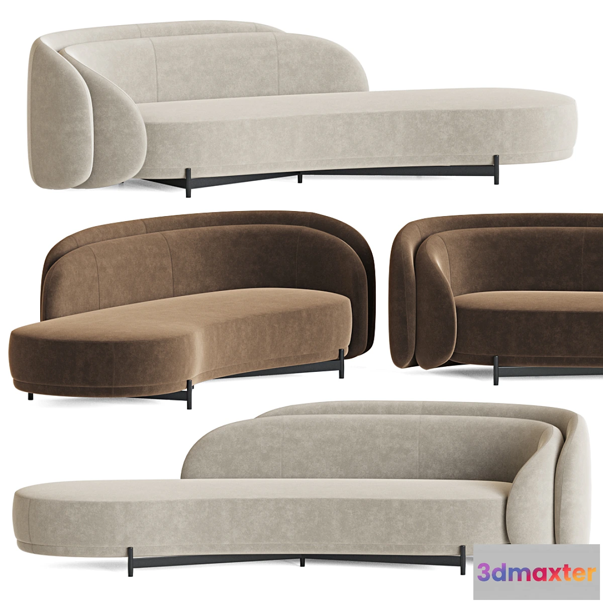 1295884 - Layered back sofa 3D Max