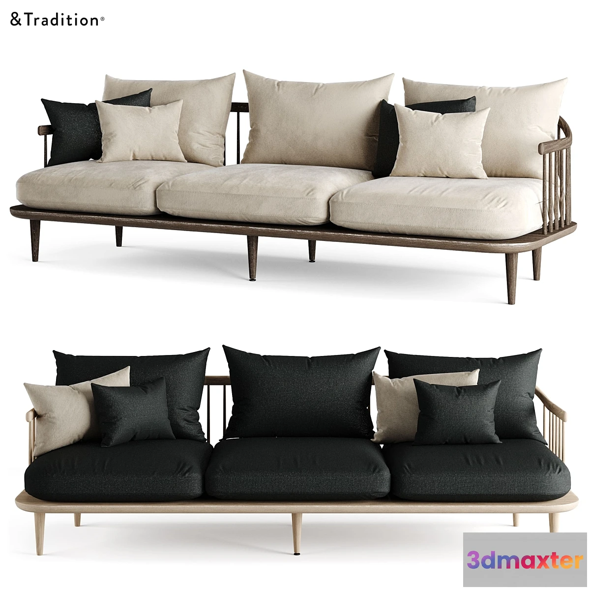 1296413 - & Tradition - Fly SC12 Sofa by Space Copenhagen 3D Max