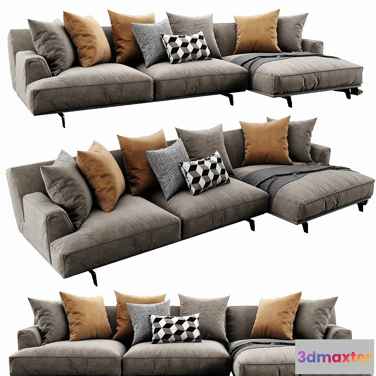 1296676 - Poliform Tribeca Chaise Lounge 3D Max