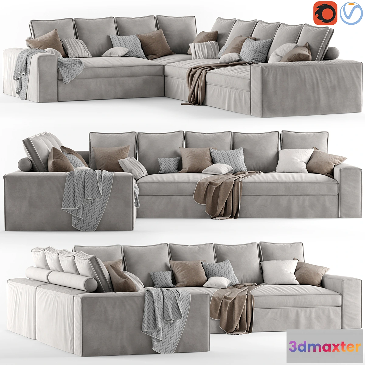 1296722 - Corner sofa Alberta Salotti Santorini 3D Max