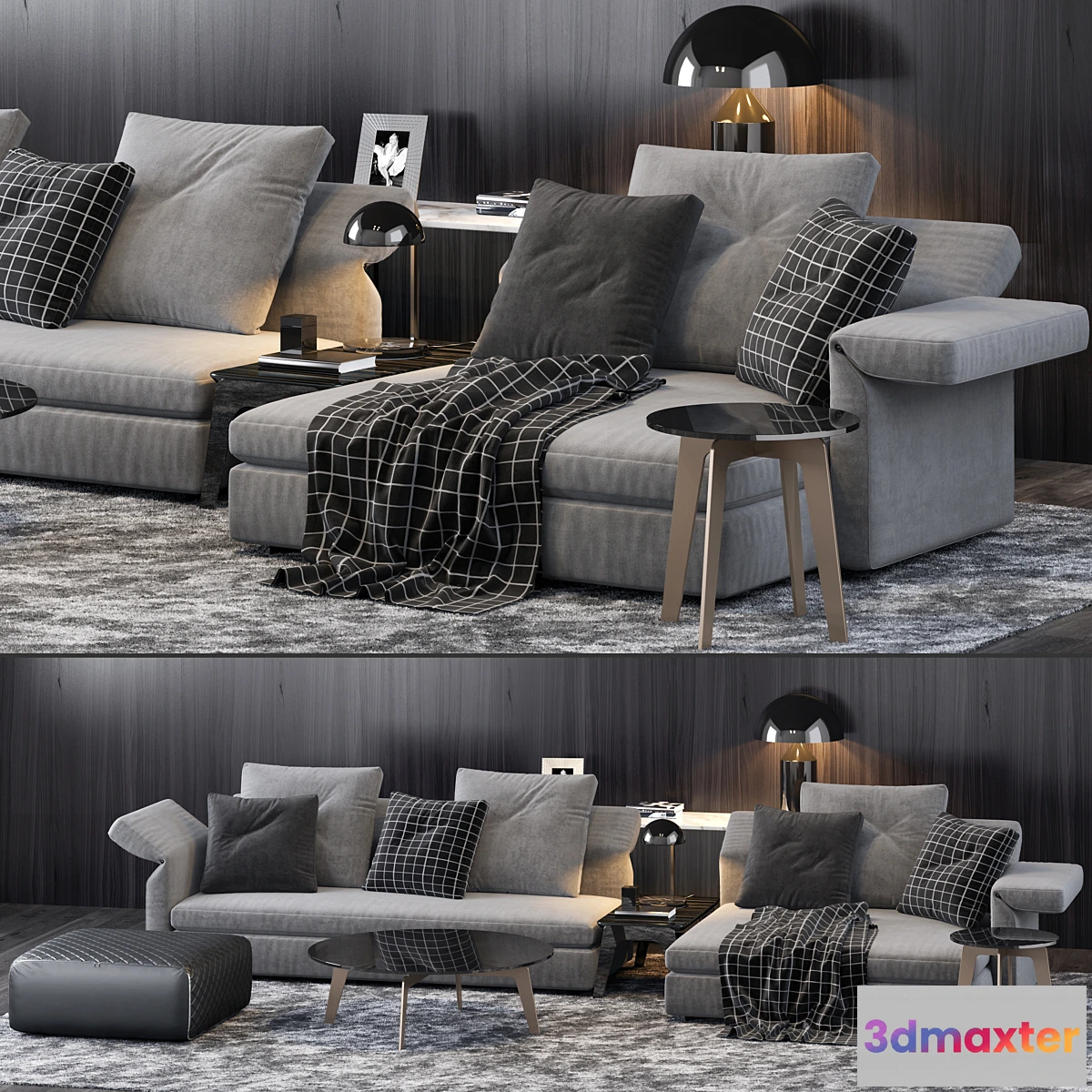 1297426 - Minotti Collar Sofa 3D Max