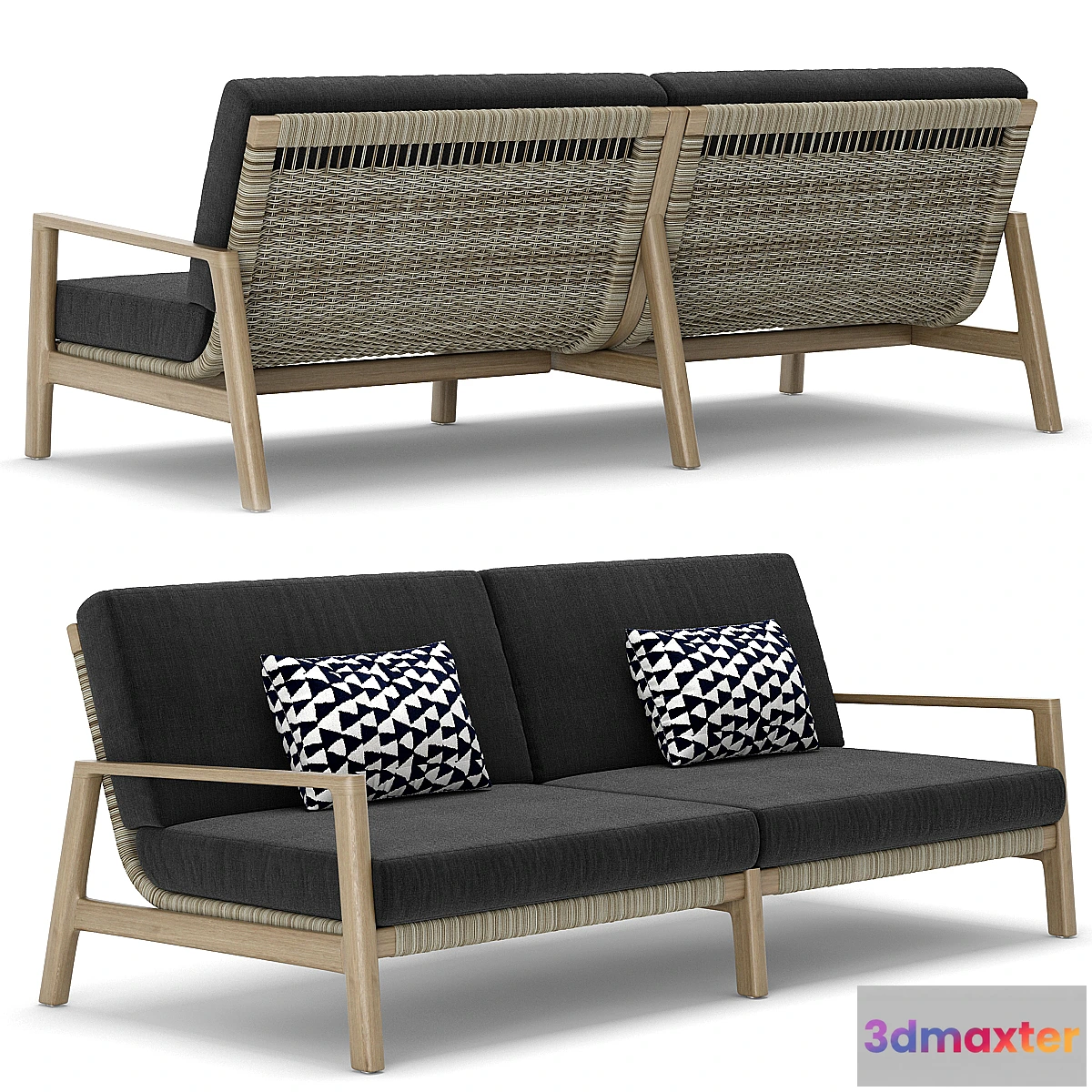 1297937 - RH Outdoor Mesa teak sofa 3D Max