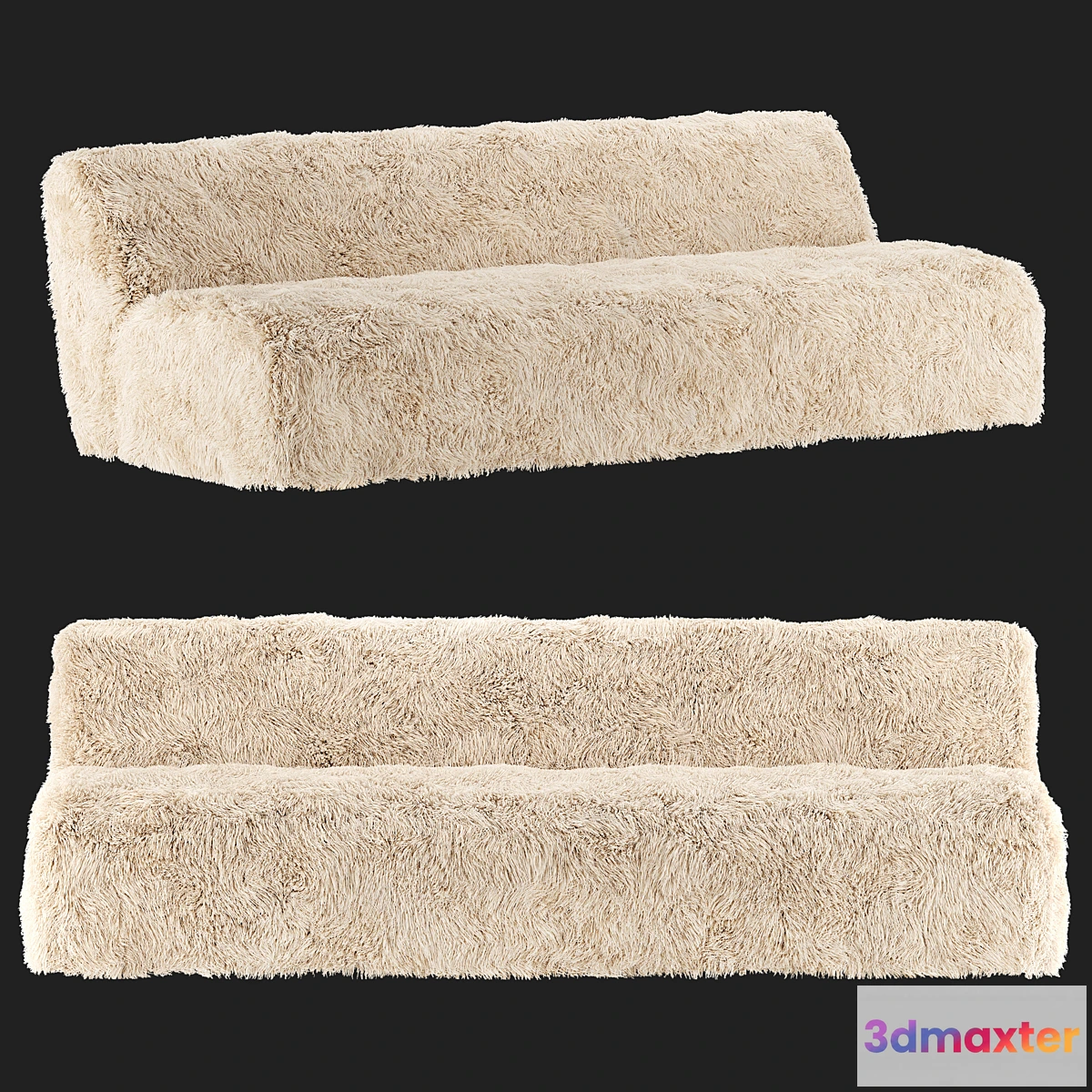 1298255 - Restoration Hardware Yeti Sheepski Sofa 3D Max