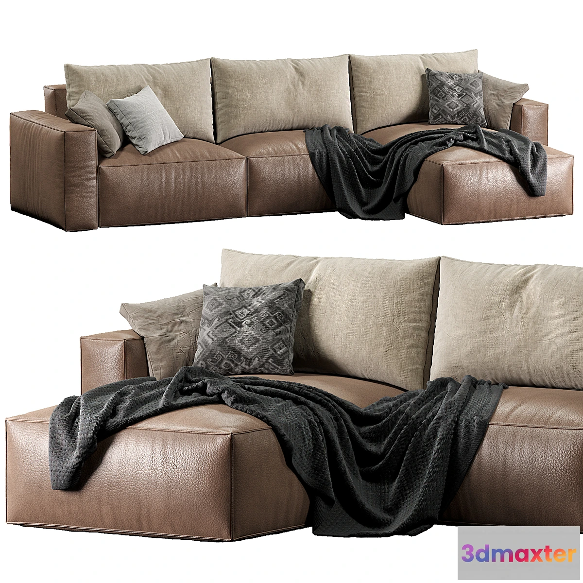 1298772 - Room108 Leather sofa Elise stretch 3D Max
