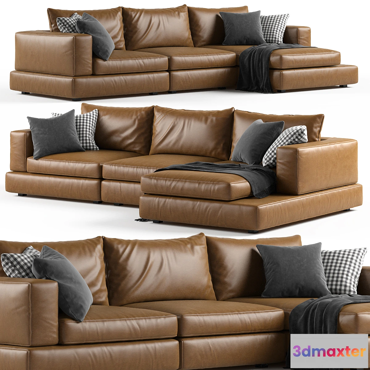 1299178 - biancobianco CARESSE 3 Seater corner 3D Max