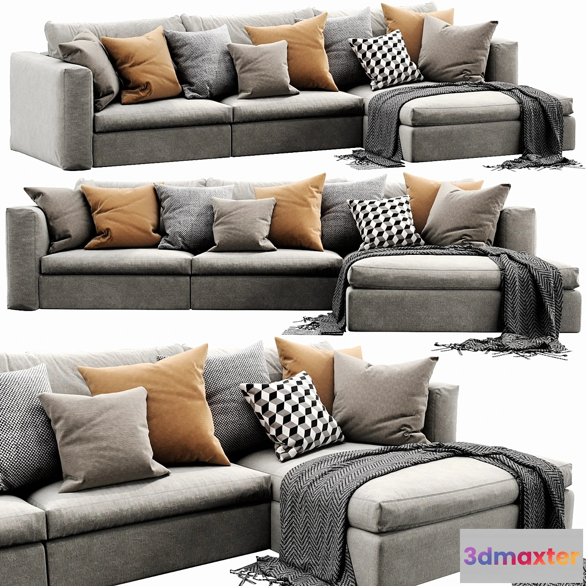 1299244 - Poliform Dune Chaise Lounge 3D Max