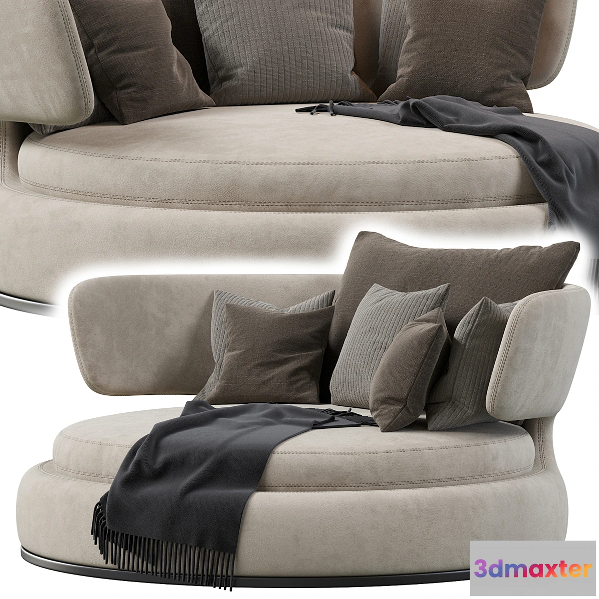 1299436 - Amoenus Soft Maxalto Swivel Sofa 3D Max