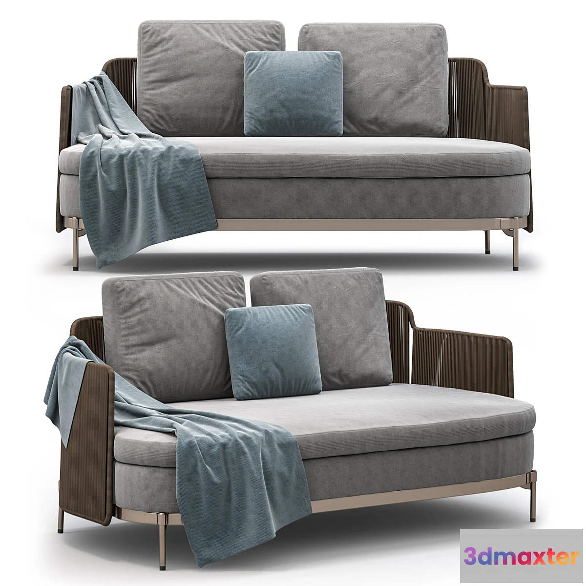 1300810 - Sofa Cord (outdoor) Minotti 3D Max