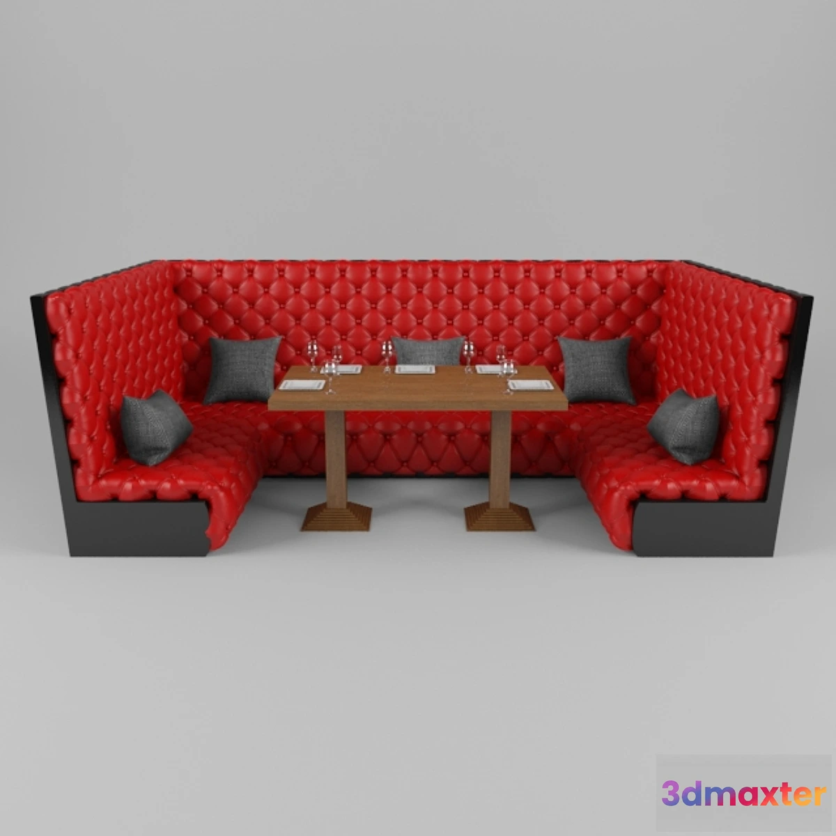 1302798 - soft sofa with a table for a restaurant 3D Max