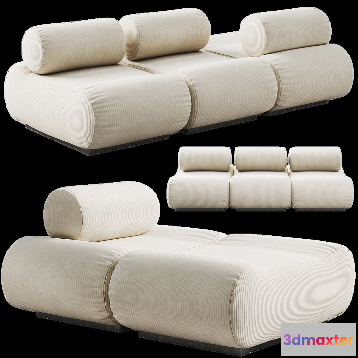 1306216 - Modular sofa Corbi Trio 3D Max