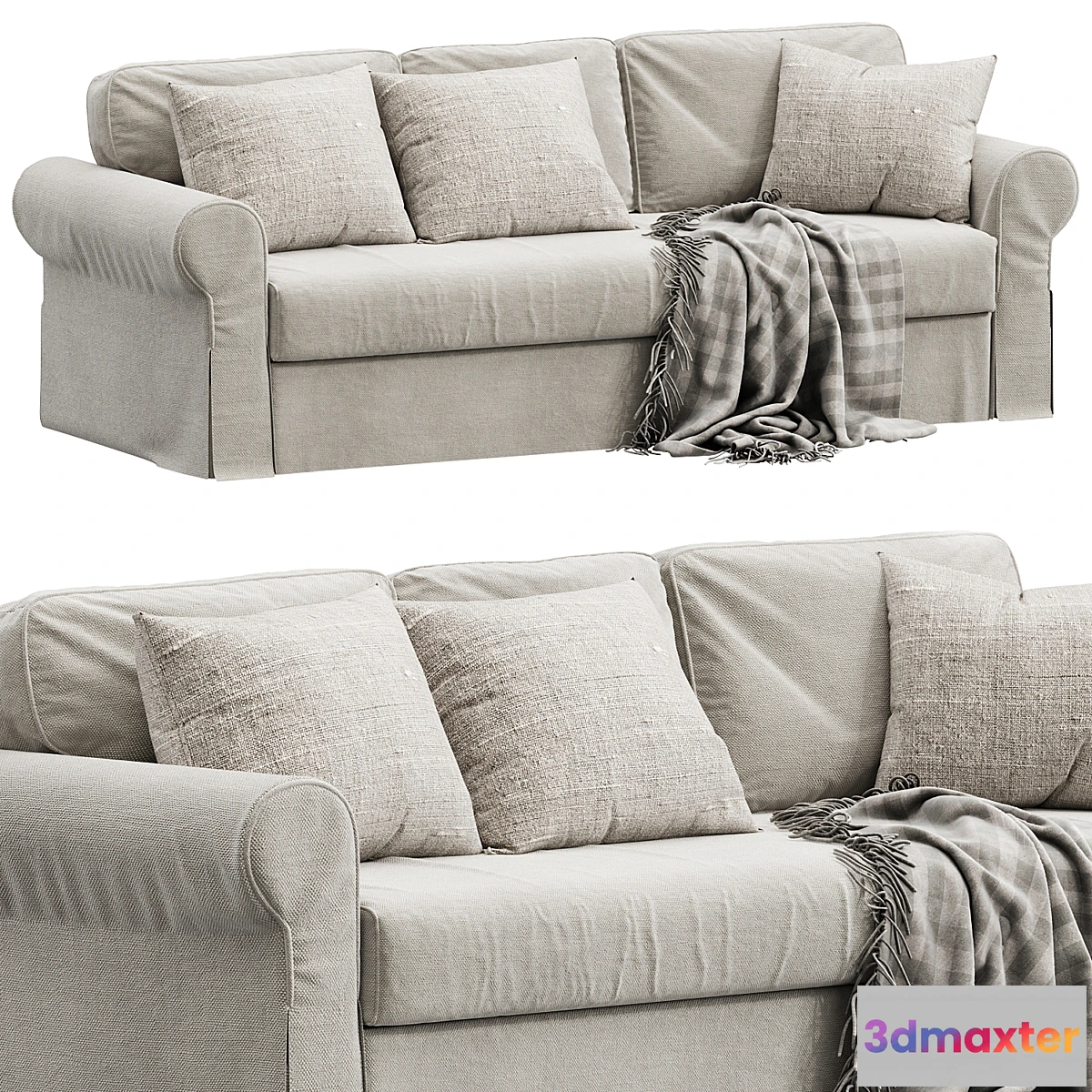 1306244 - VRETSTORP Sleeper sofa Totebo light beige IKEA 3D Max