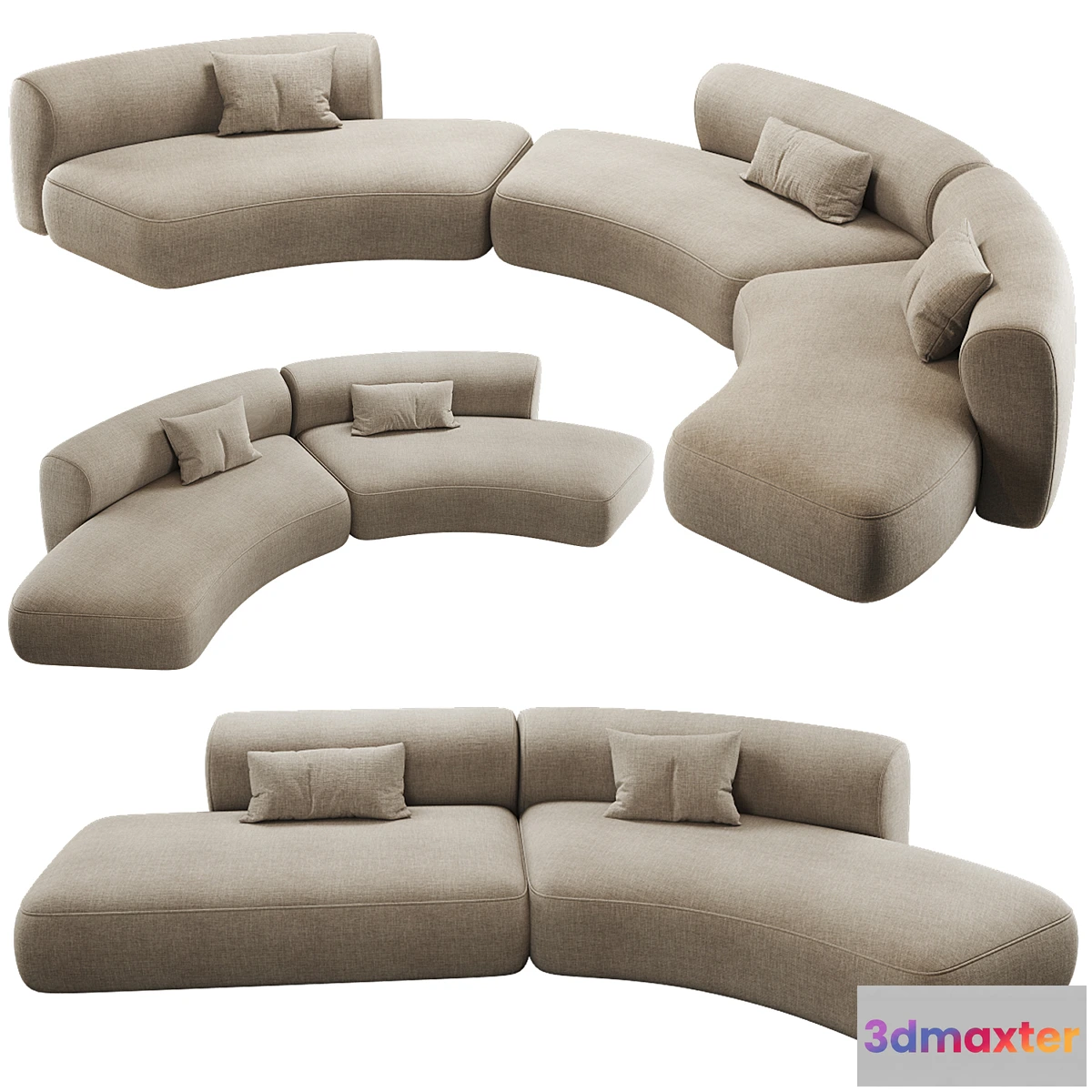 1307454 - MDF ITALIA Cozy Curve Sofa 3D Max