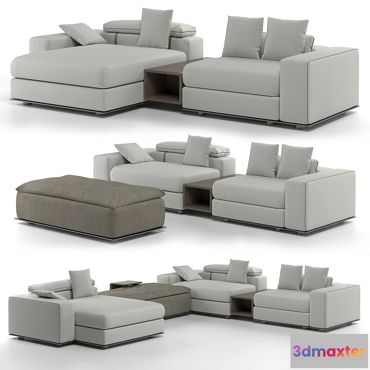 1307665 - Sofa Fendi Casa Belt Tight 3D Max