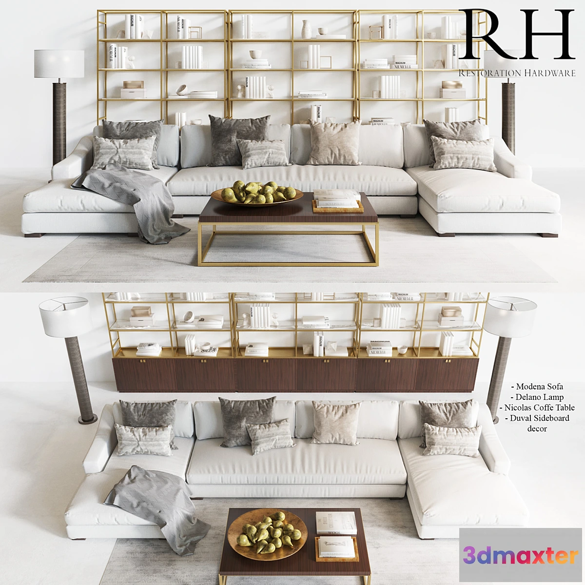 1308505 - Restoration Hardware Modern - No.2 3D Max