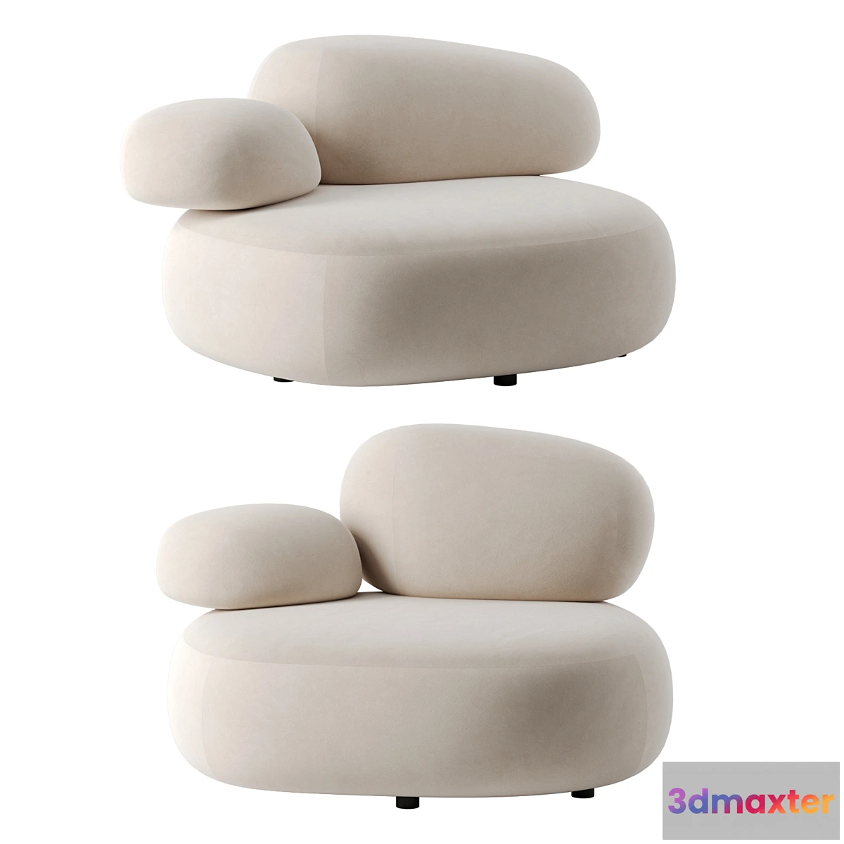 1309160 - Pebble Rubble sofa by Moroso set 4 3D Max