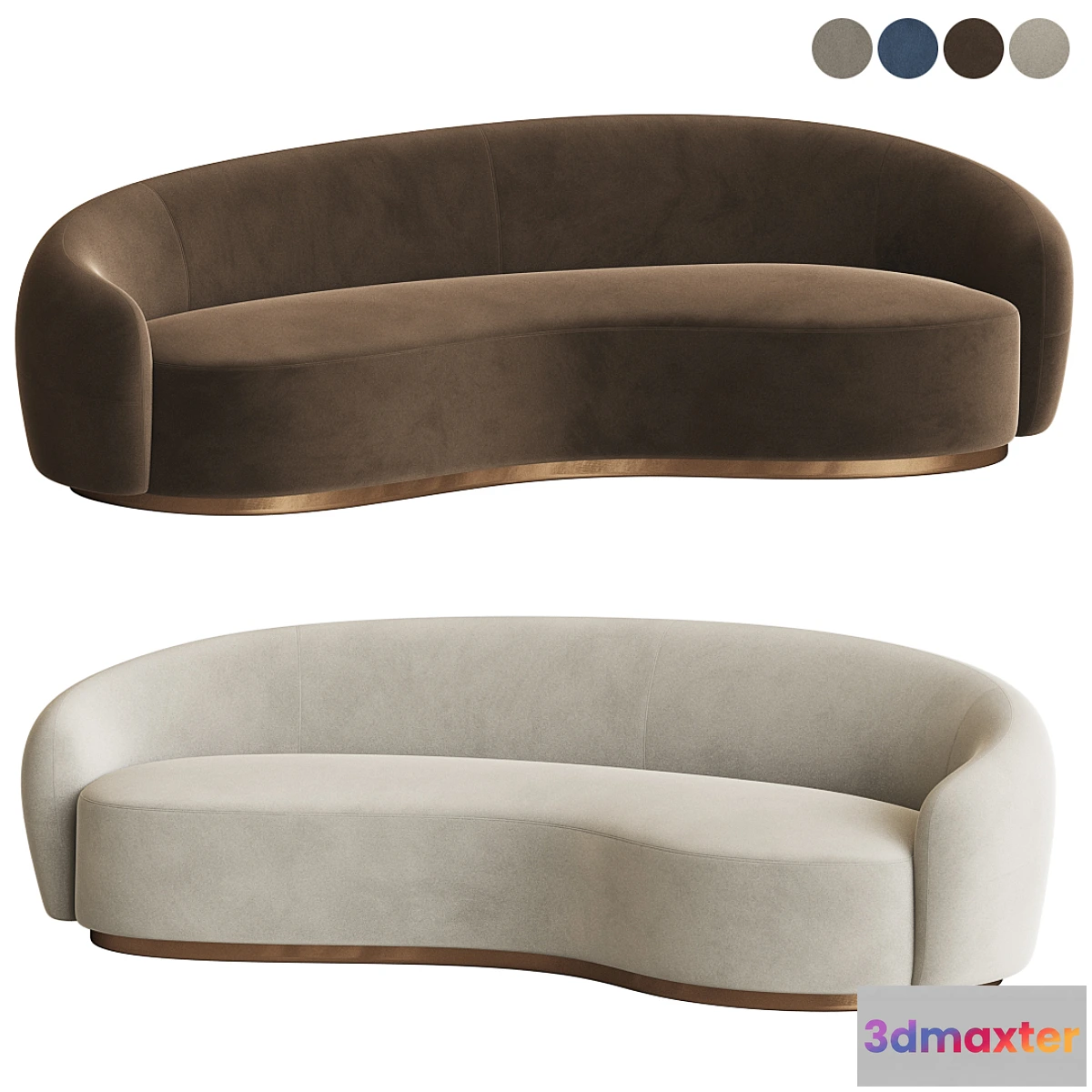 1310049 - Snowglobs Austin Curved Sofa 3D Max