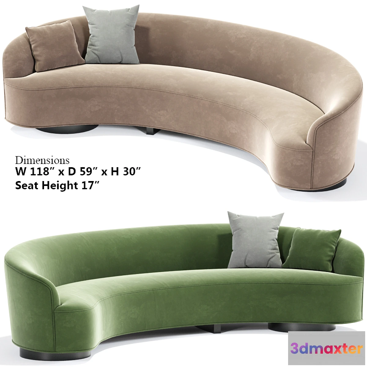 1311303 - Vladimir Kagan Sloane Sofa 02 3D Max