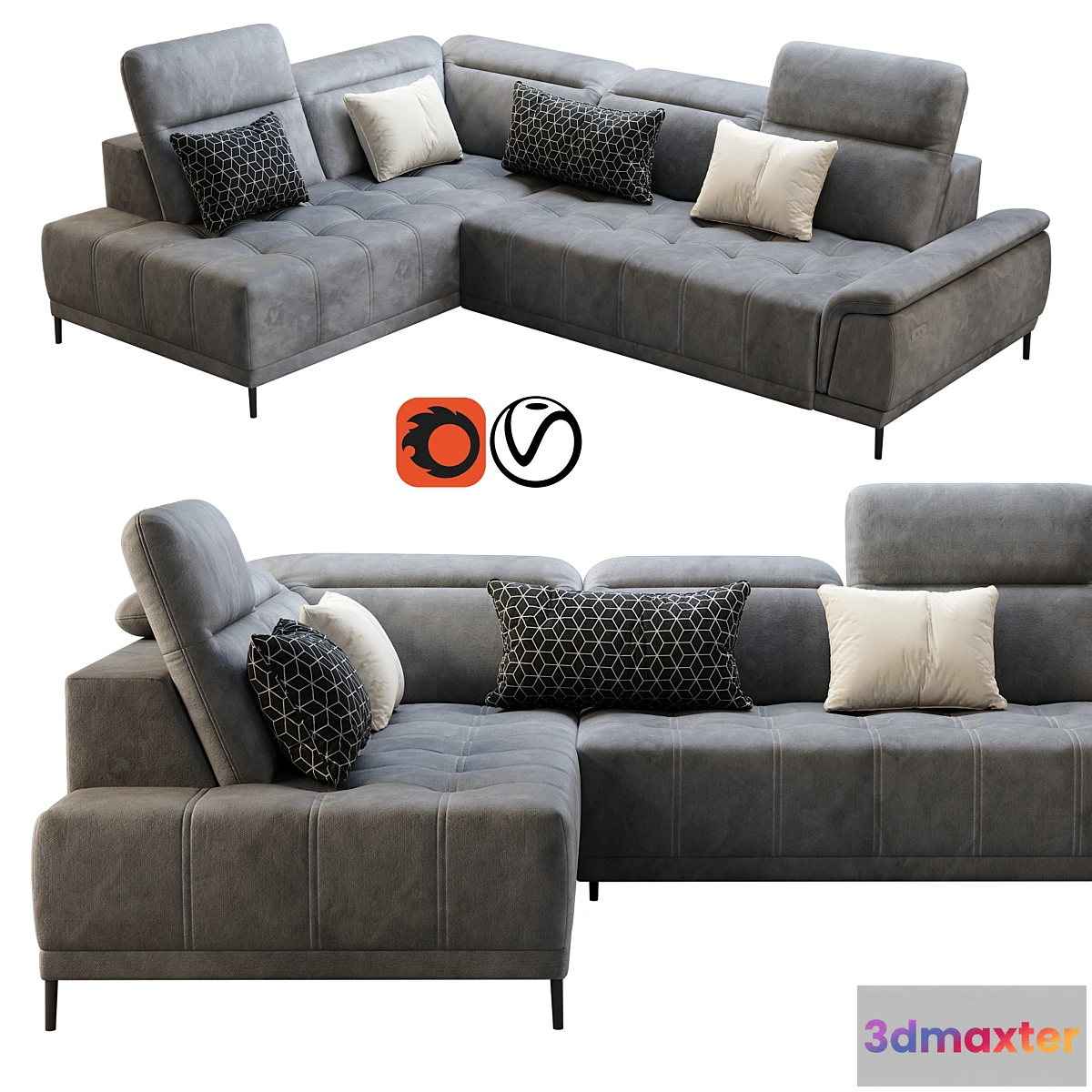 1311943 - Wersal Calvaro L sofa 3D Max