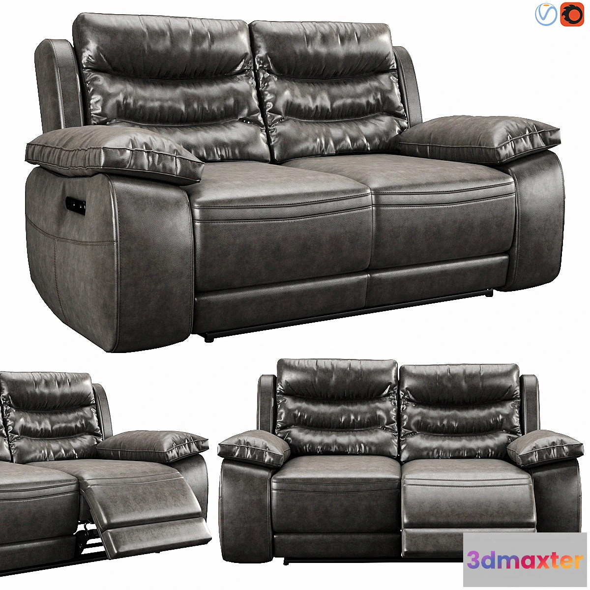 1314733 - Harveys Monterano Recliner 2 Seater 3D Max