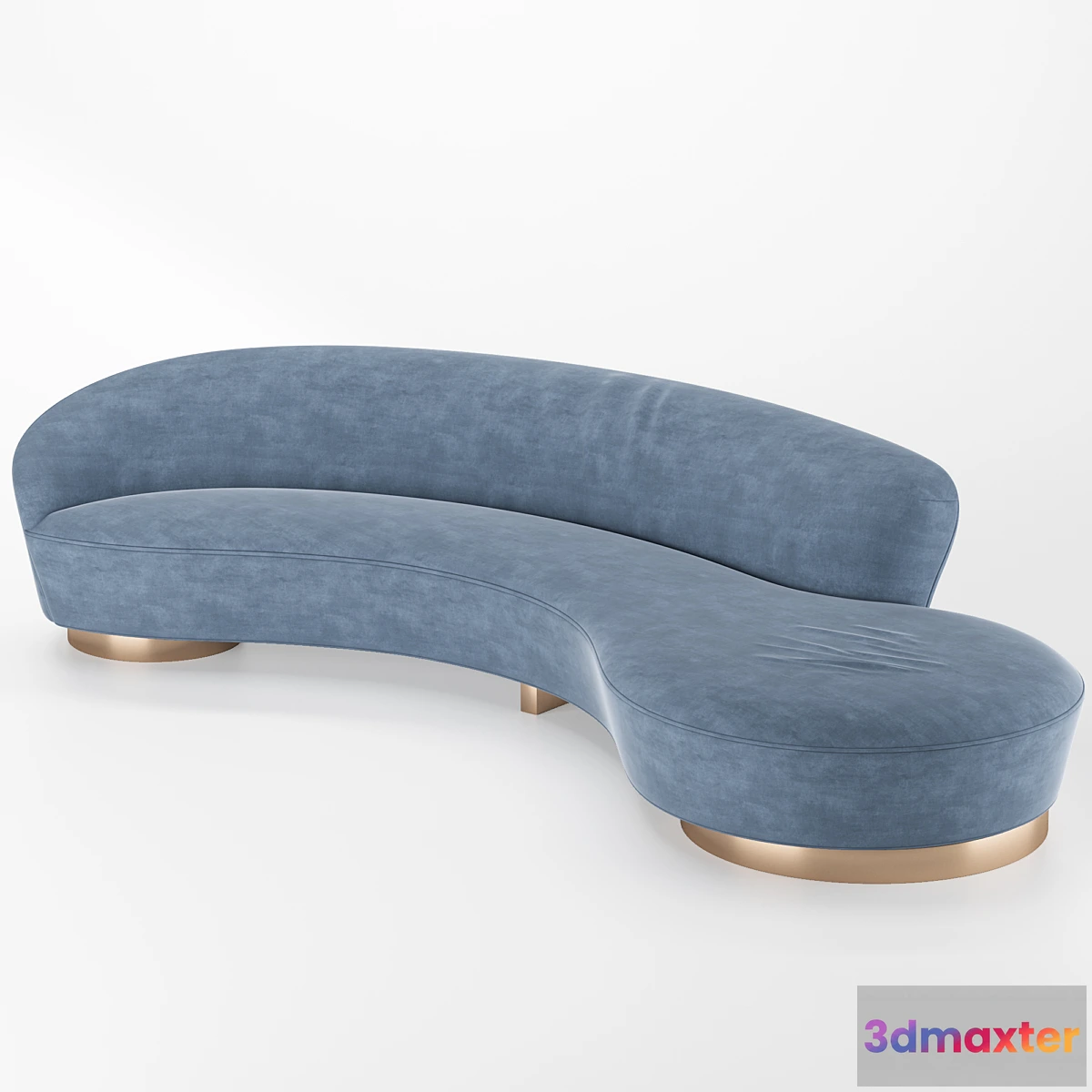 1318866 - Serpentine Sofa with Arm 3D Max