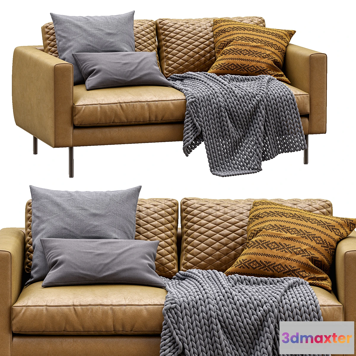 1319525 - Boutique Leather Sofa By Moooi 3D Max