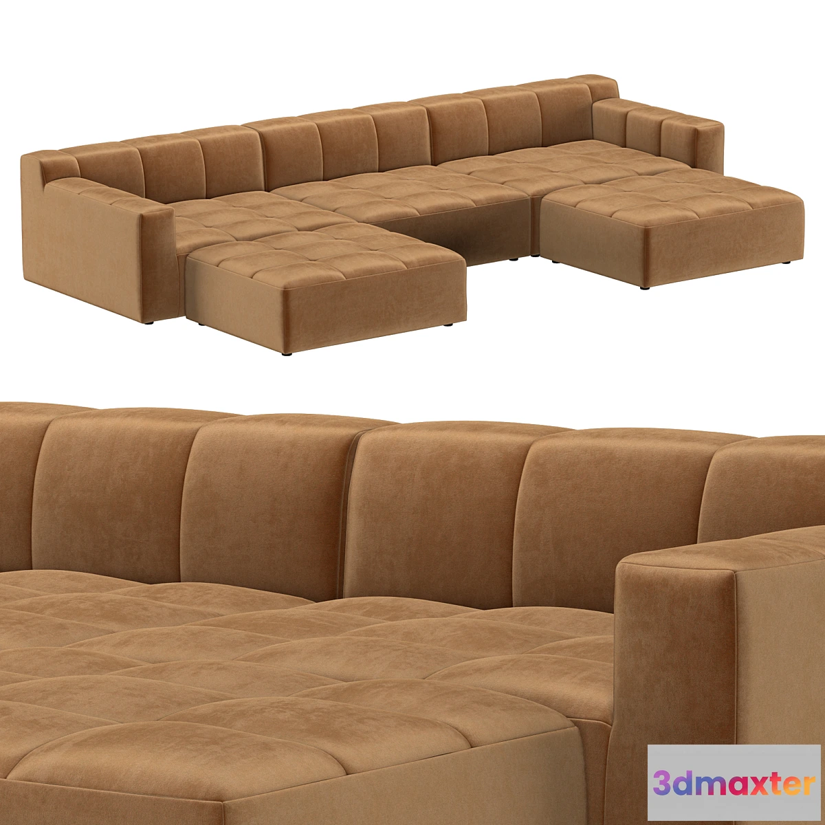 1320489 - BURANO MODULAR CUSTOMIZABLE SECTIONAL 3D Max