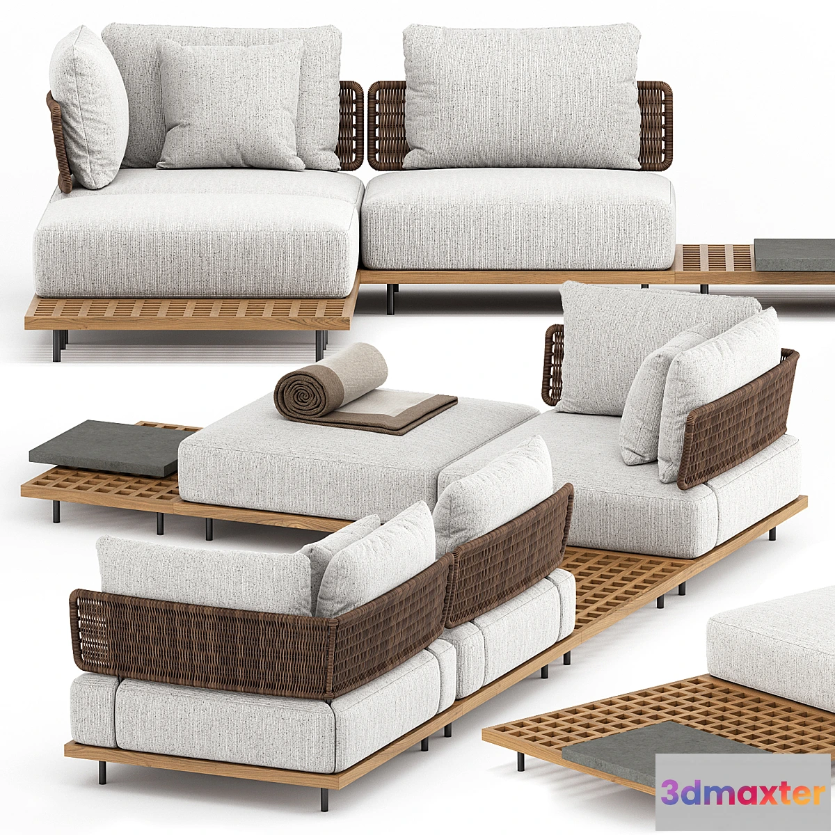 1322874 - QUADRADO OUTDOOR SOFA by Minotti 3D Max